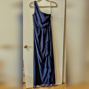 David's Bridal one shoulder bridesmaid dress